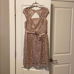 Adrianna Papell lace cap sleeve dress